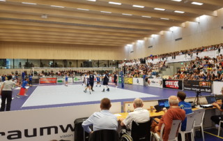 Sportanlage Tellenfeld Amriswil | Meisterschaftsspiel Lindaren Volley Amriswil im Neubau | Krattiger Holzbau AG Amriswil