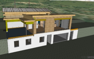 BIM visualisiert: mit Cadwork geplantes Muster-EFH l Krattiger Holzbau AG Amriswil