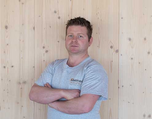 Peter Gal Holzbau-Arbeiter bei der Krattiger Holzbau AG Amriswil