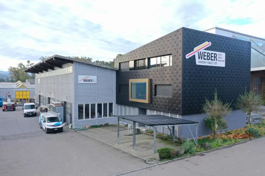 industrie-schwarzland-amriswil-weber-ag-firmengebäude Firmengebäude inklusive Bürogebäude der Weber AG in der Industrie Schwarzland Amriswil