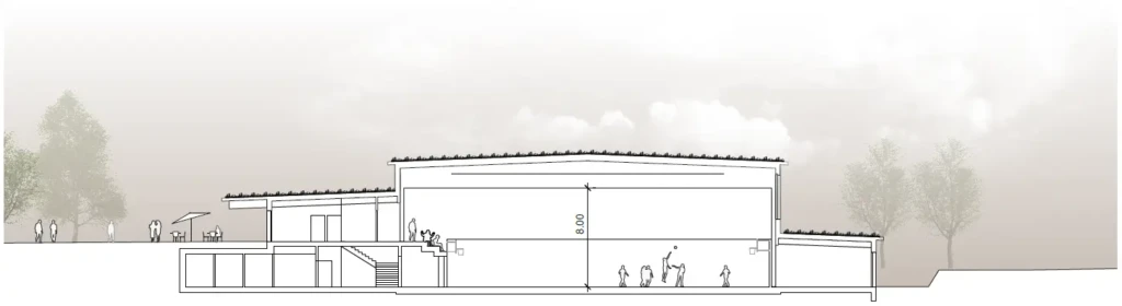 neubau-sporthalle-sirnach-querschnitt-tu-projekt-krattiger-holzbau-ag-amriswil Querschnitt des Neubau-Projekts Sporthalle Sirnach
